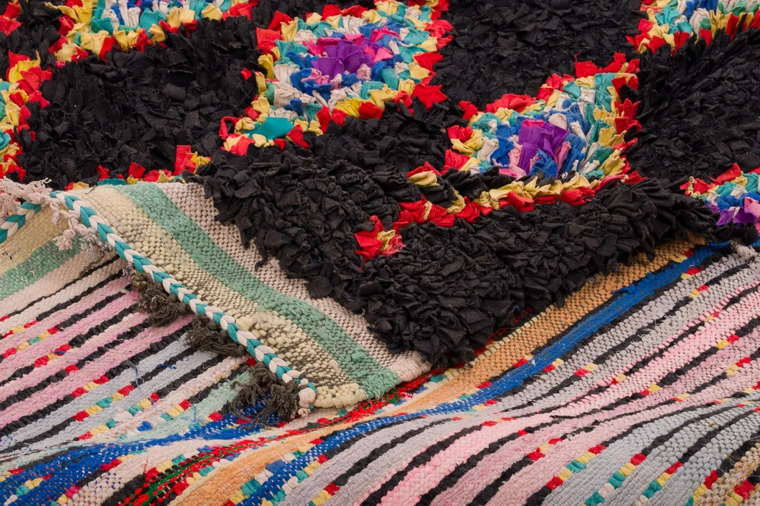 Marokkaanse Berber tapijt Boucherouite 130 x 270 cm