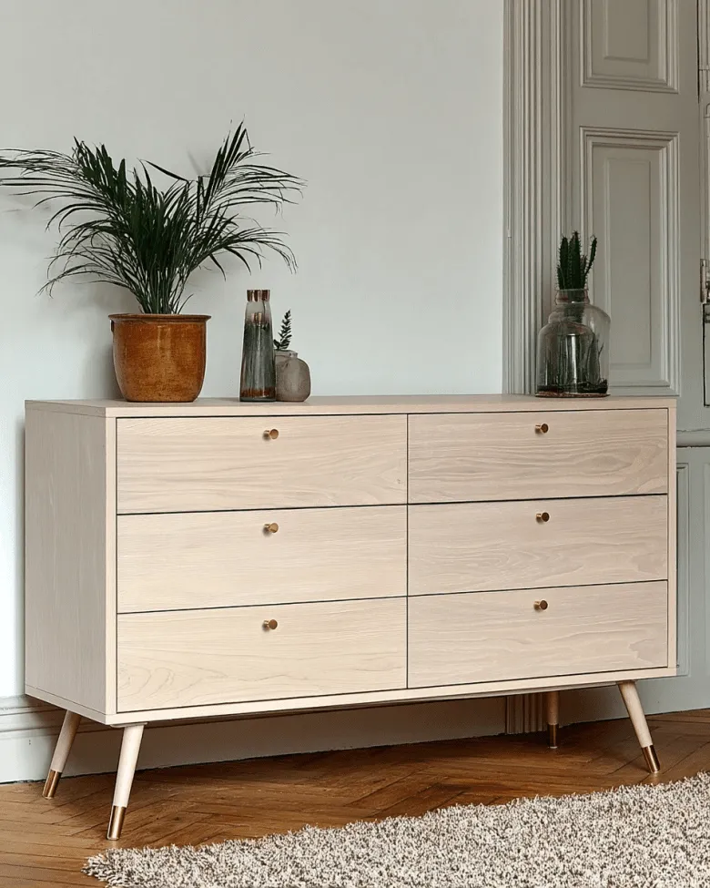 Ladekast - Prime - 6 lådor (witte eik)