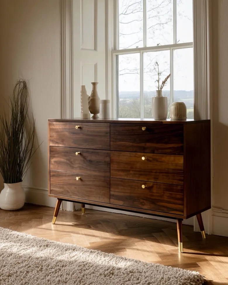 Ladekast - Prime - 6 drawers (walnoot/messing)