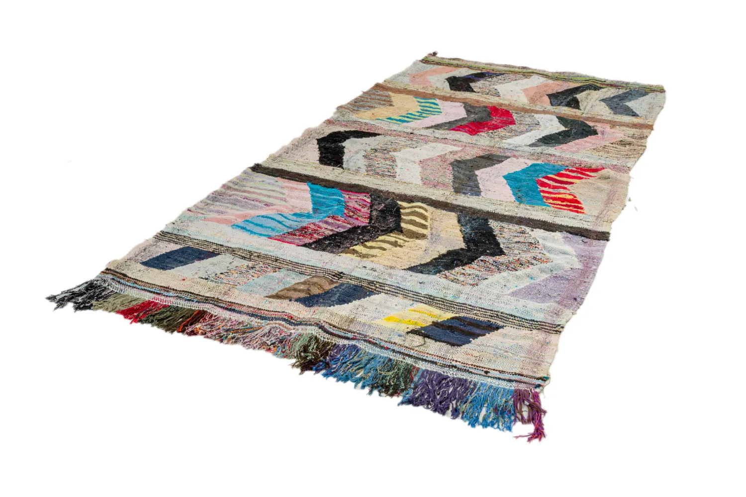 Marokkaanse Berber tapijt Boucherouite 155 x 305 cm