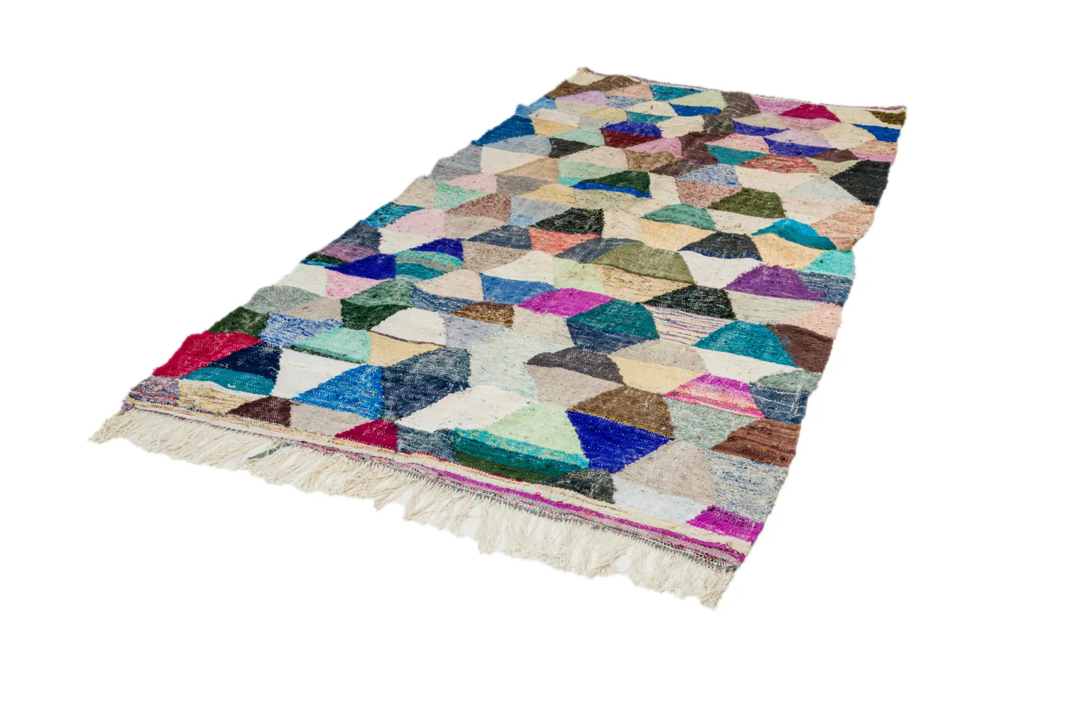 Marokkaanse Berber tapijt Boucherouite 150 x 305 cm