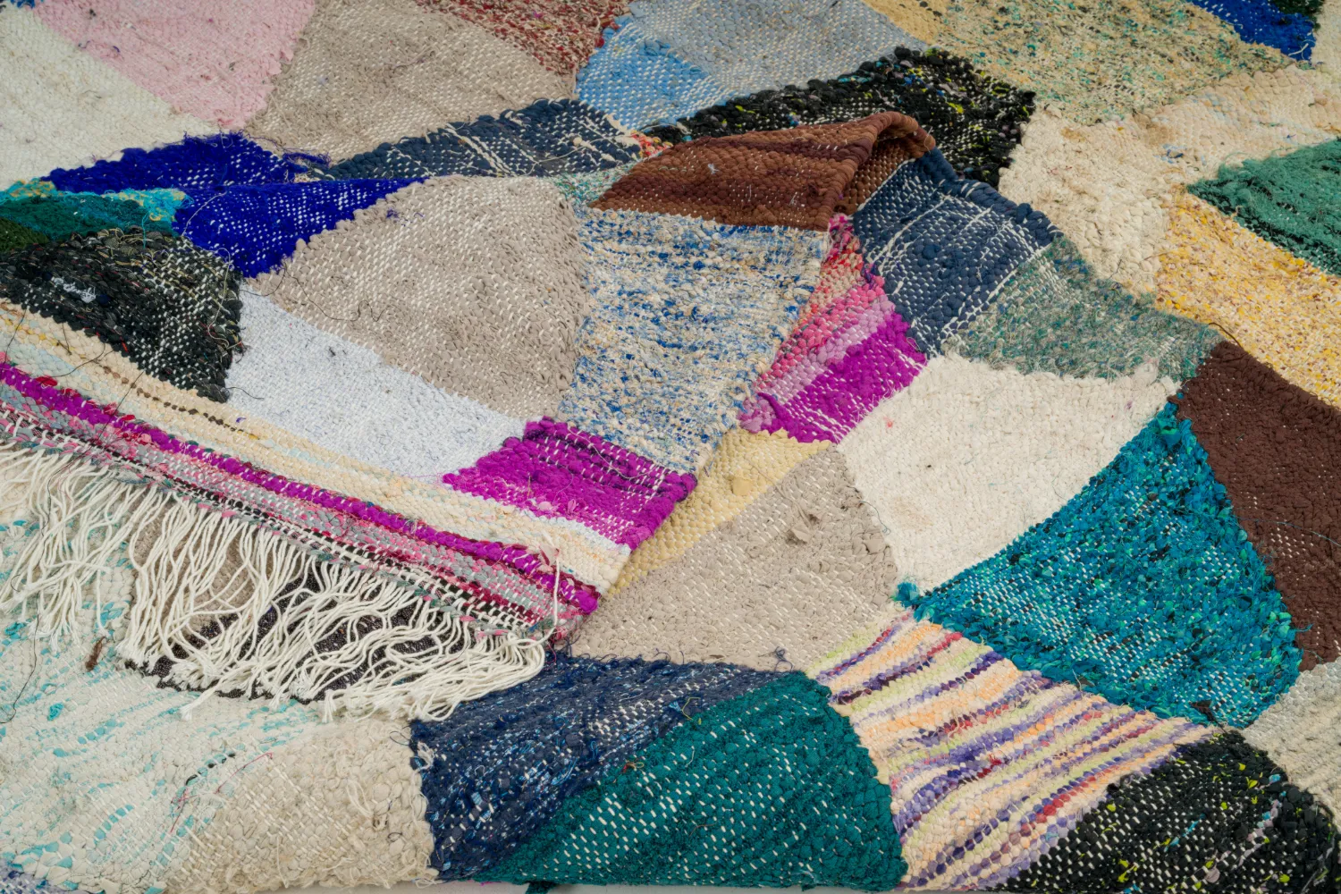 Marokkaanse Berber tapijt Boucherouite 150 x 305 cm