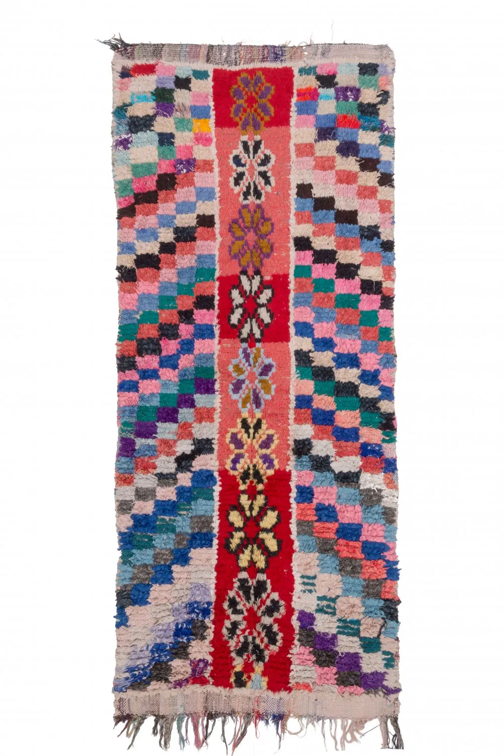 Marokkaanse Berber tapijt Boucherouite 270 x 110 cm