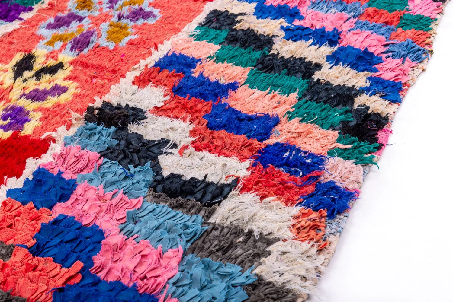 Marokkaanse Berber tapijt Boucherouite 270 x 110 cm