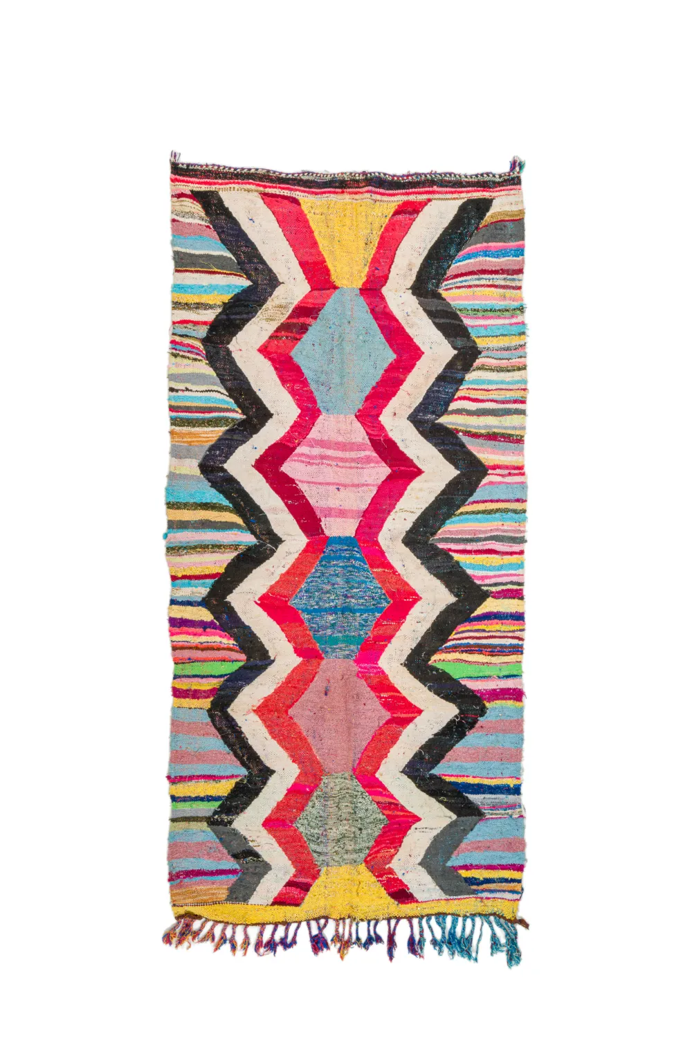 Marokkaanse Berber tapijt Boucherouite 125 x 265 cm