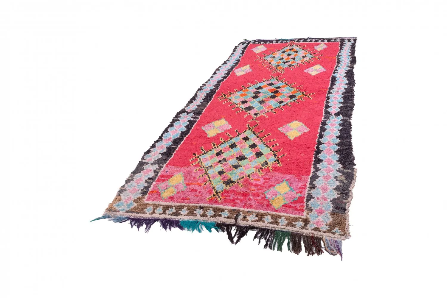 Marokkaanse Berber tapijt Boucherouite 325 x 145 cm