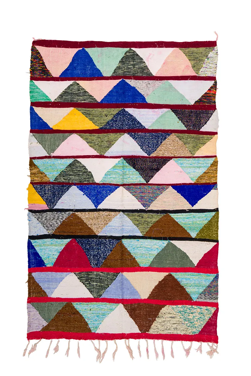 Marokkaanse Berber tapijt Boucherouite 145 x 220 cm