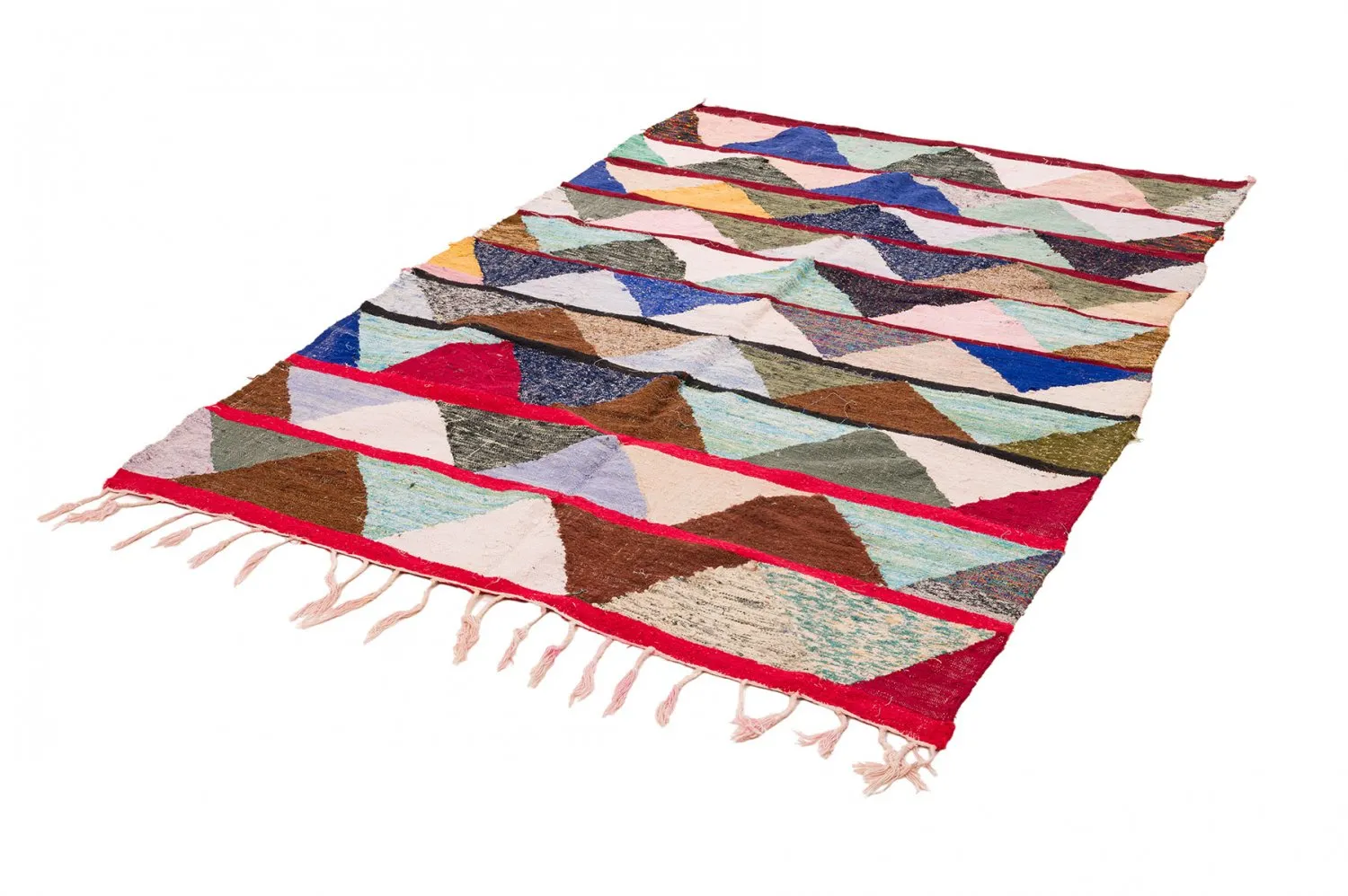 Marokkaanse Berber tapijt Boucherouite 145 x 220 cm