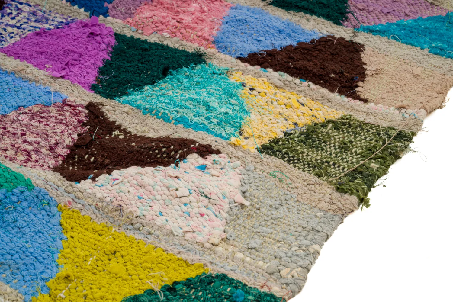Marokkaanse Berber tapijt Boucherouite 125 x 255 cm