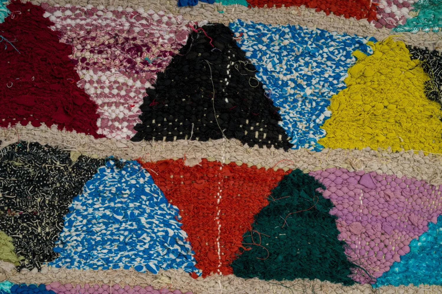 Marokkaanse Berber tapijt Boucherouite 125 x 255 cm