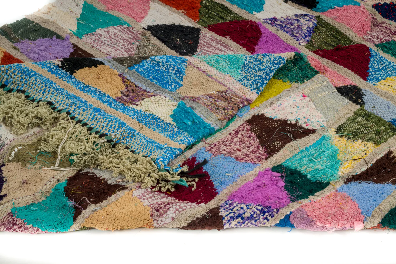 Marokkaanse Berber tapijt Boucherouite 125 x 255 cm