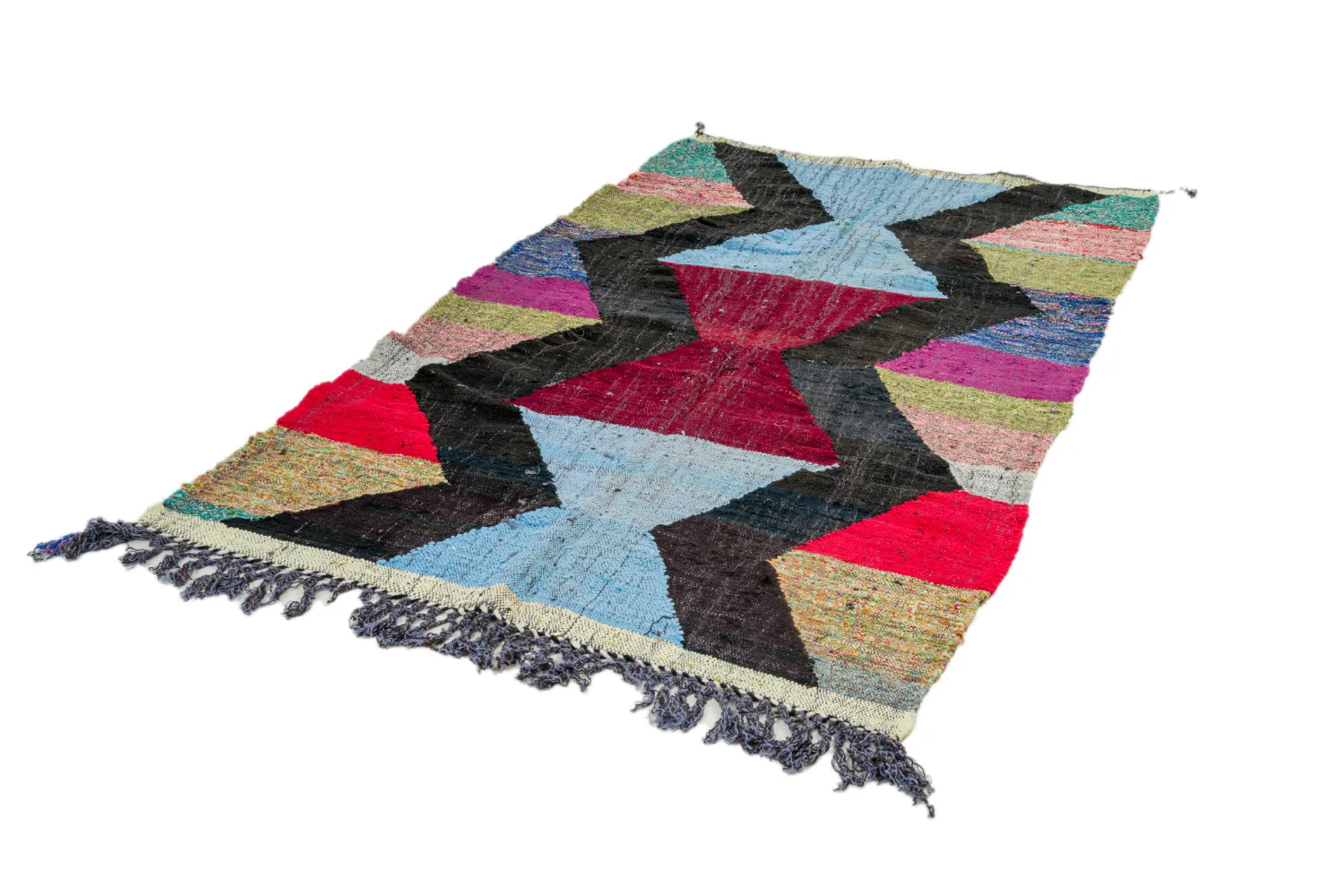 Marokkaanse Berber tapijt Boucherouite 135 x 240 cm