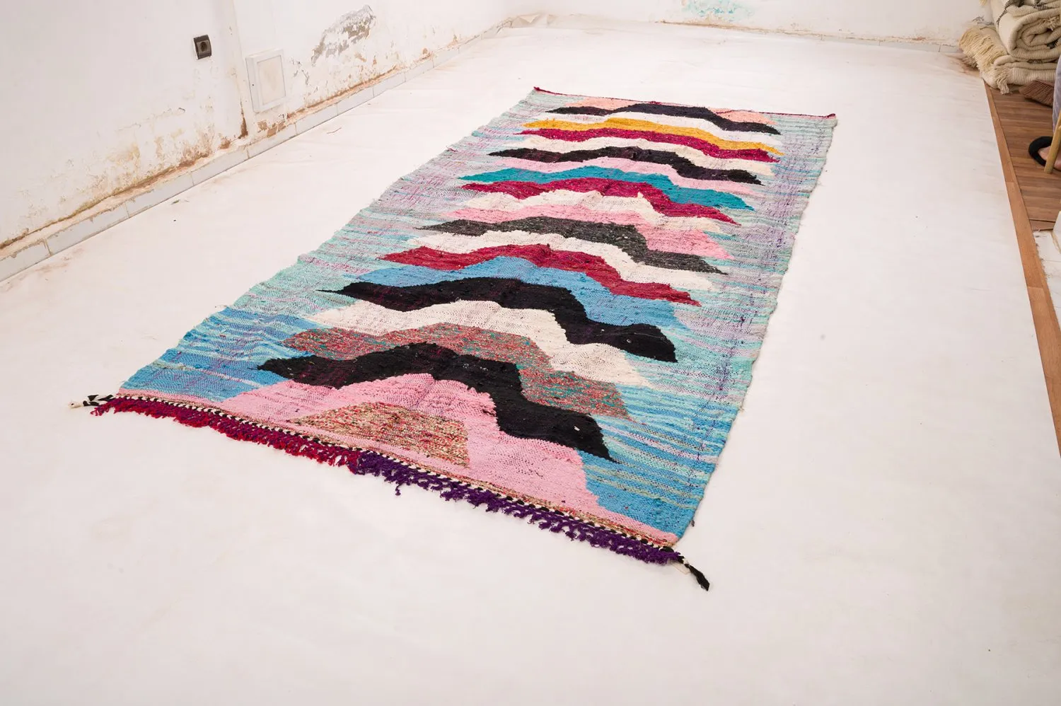 Marokkaanse Berber tapijt Boucherouite 150 x 310 cm