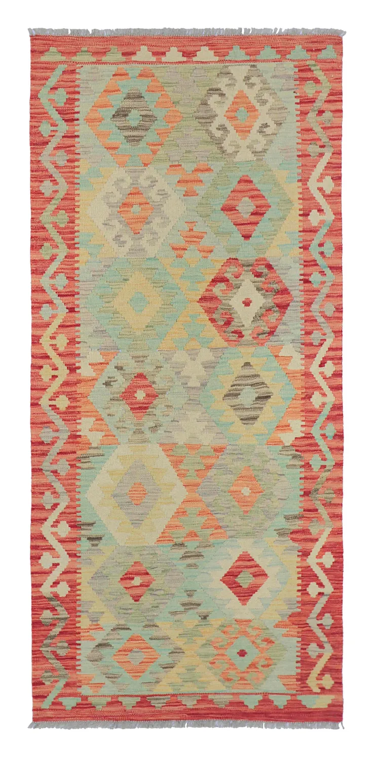 Oosters Tapijt - Vegi Kelim Hand Woven - 88 x 199 cm