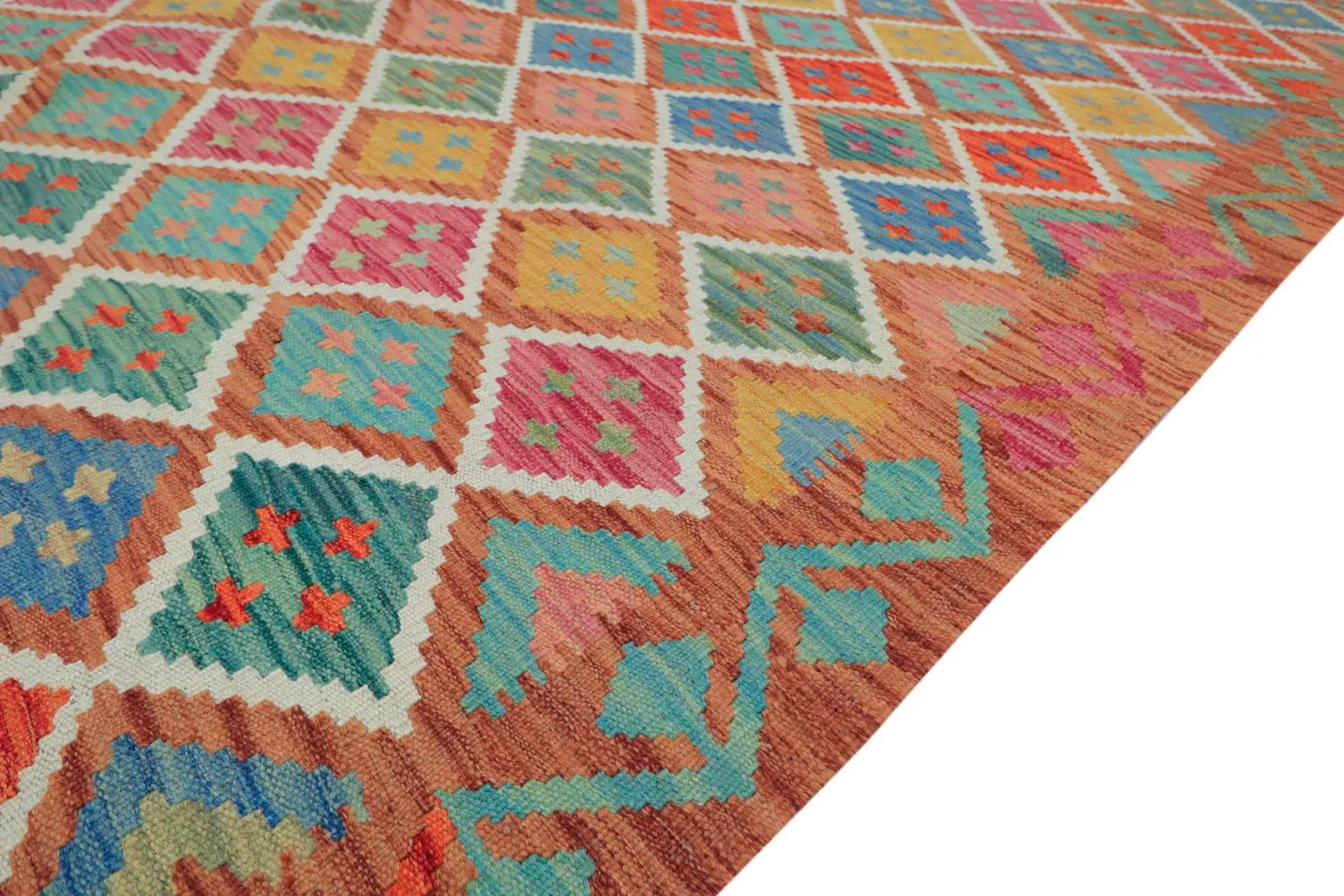 Oosters Tapijt - Vegi Kelim Hand Woven - 202 x 294 cm