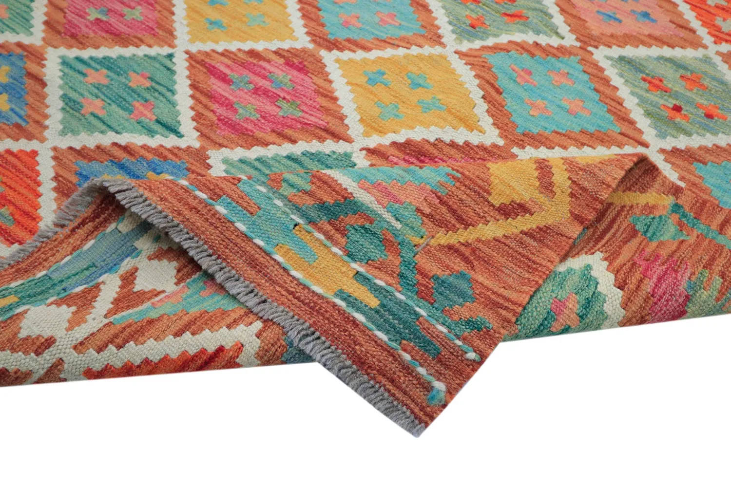 Oosters Tapijt - Vegi Kelim Hand Woven - 202 x 294 cm