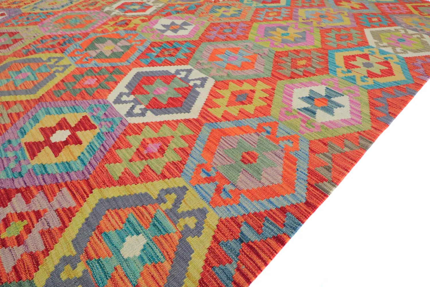 Oosters Tapijt - Vegi Kelim Hand Woven - 203 x 296 cm