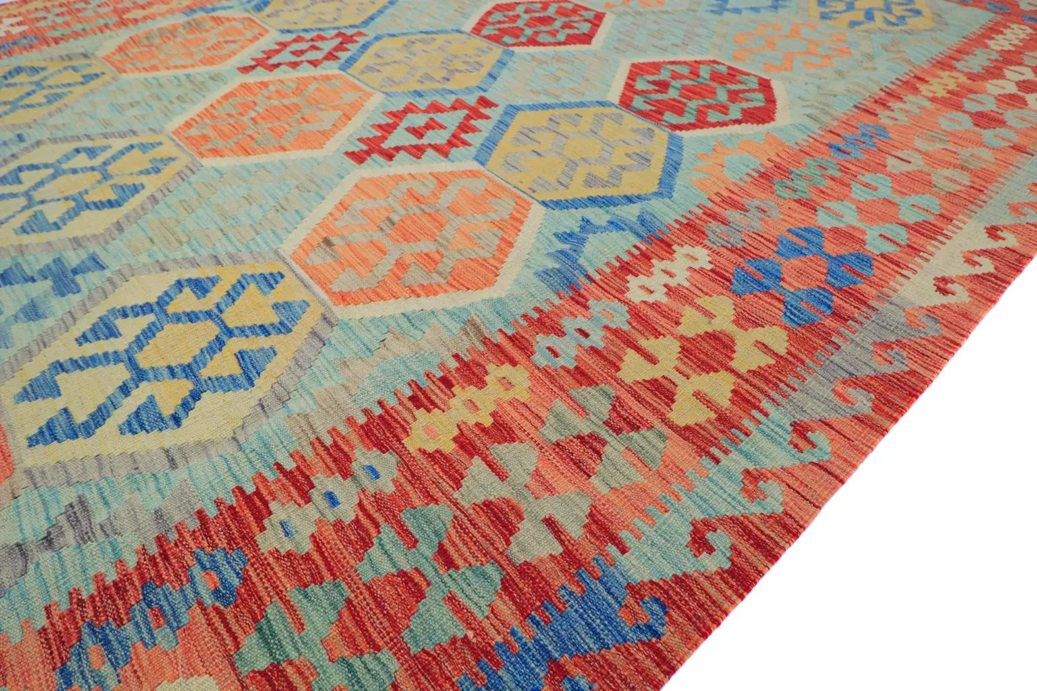 Oosters Tapijt - Vegi Kelim Hand Woven - 196 x 292 cm