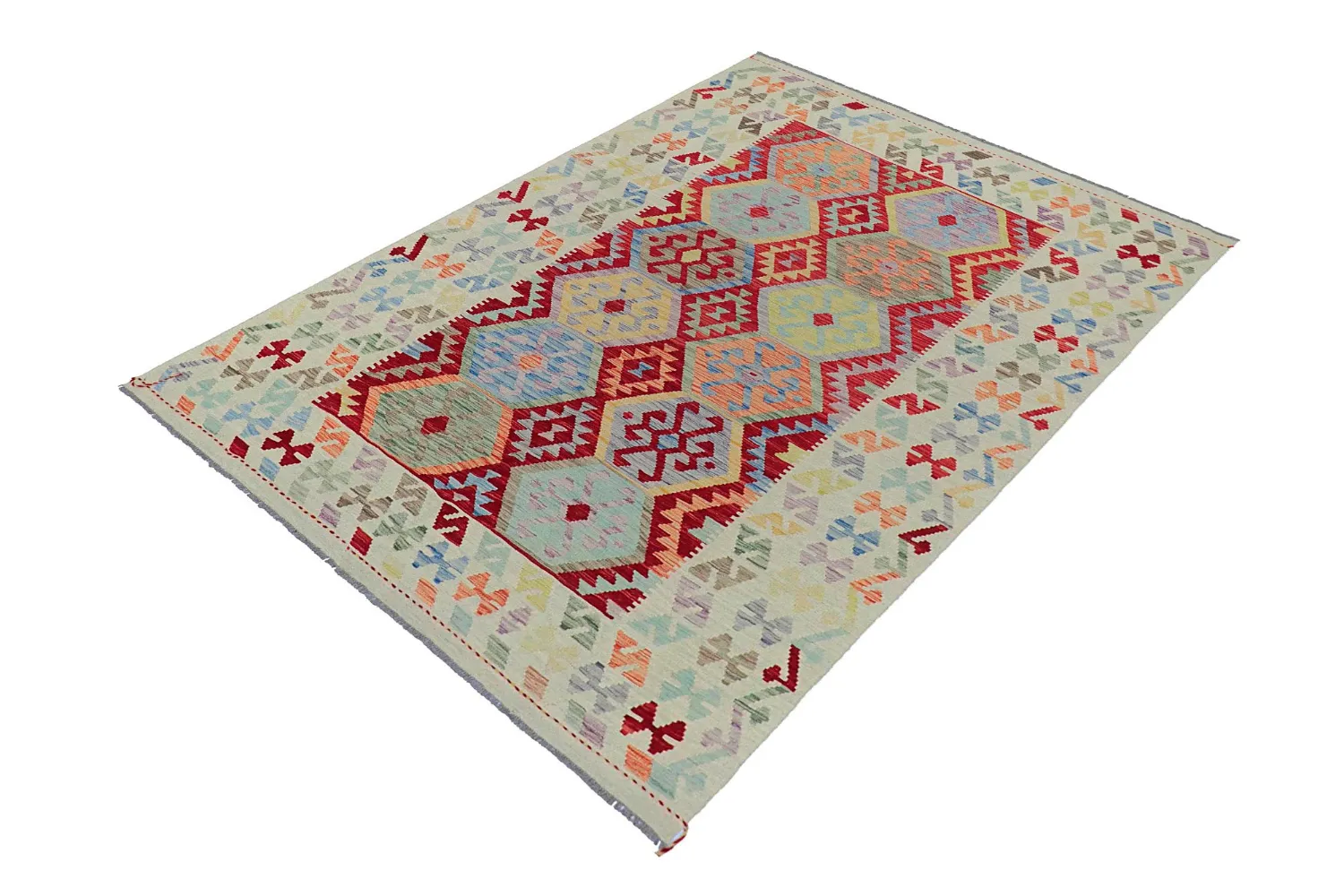 Oosters Tapijt - Vegi Kelim Hand Woven - 176 x 247 cm