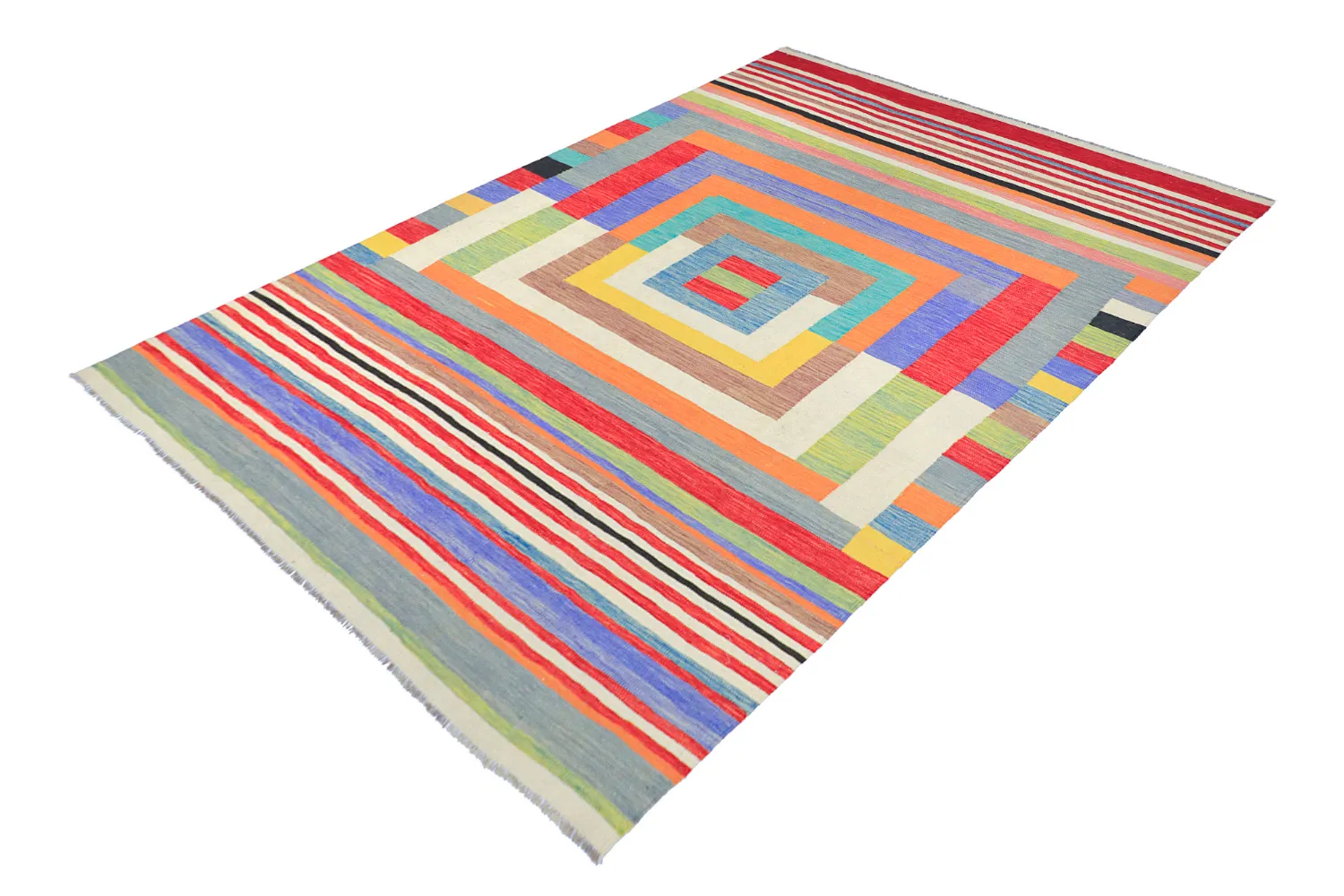 Oosters Tapijt - Kelim Hand Woven - 205 x 299 cm