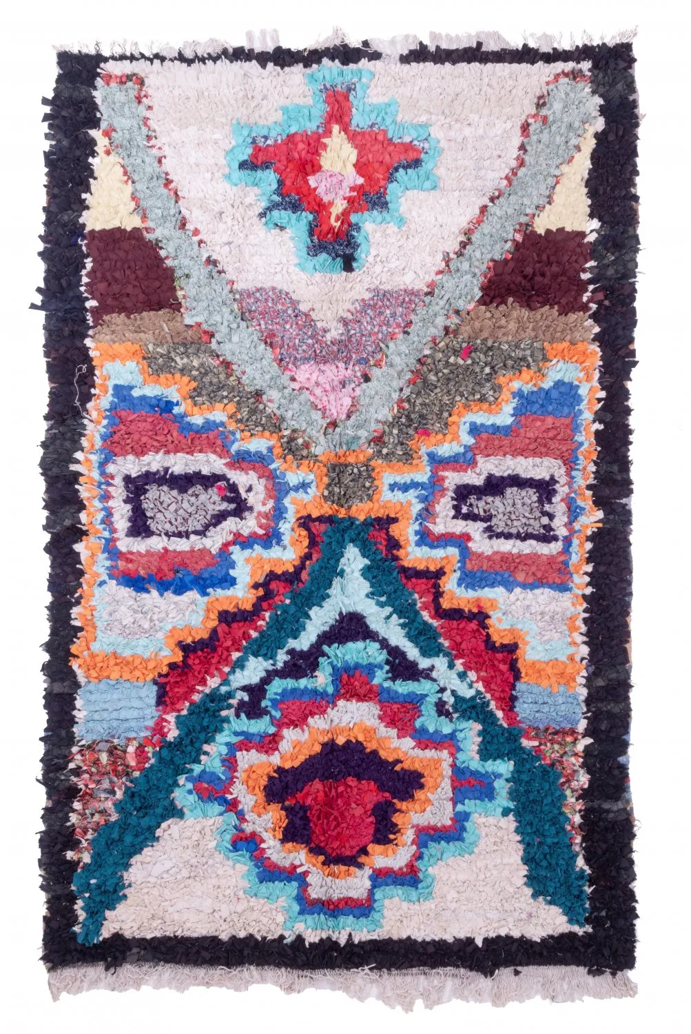 Marokkaanse Berber tapijt Boucherouite 200 x 125 cm
