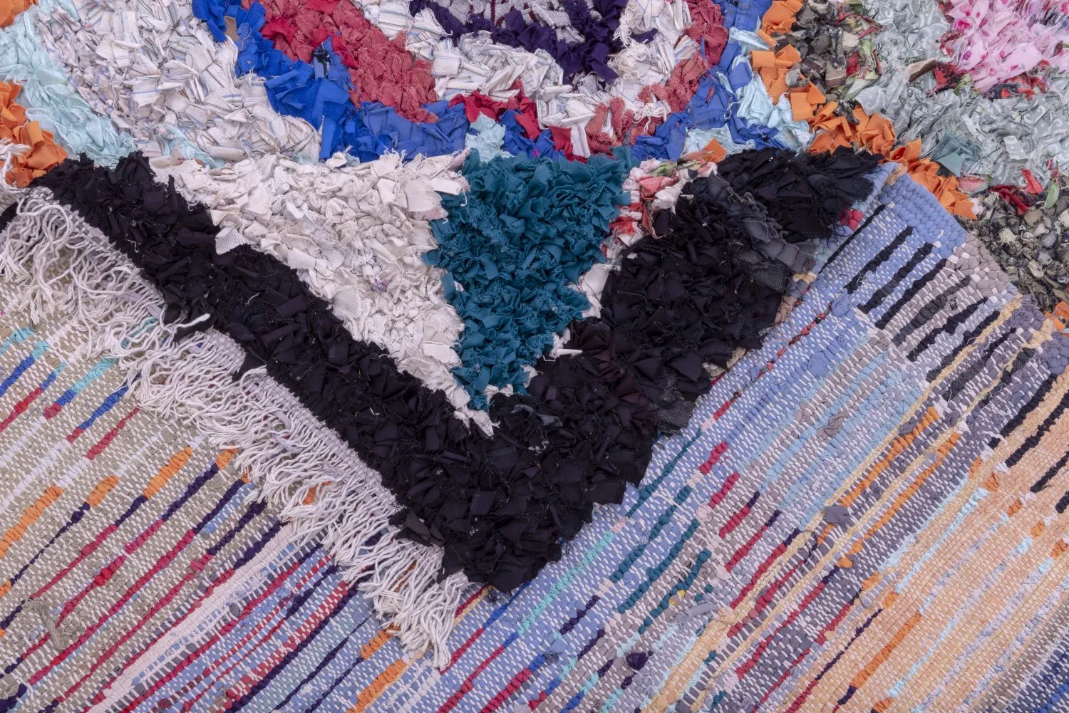 Marokkaanse Berber tapijt Boucherouite 200 x 125 cm