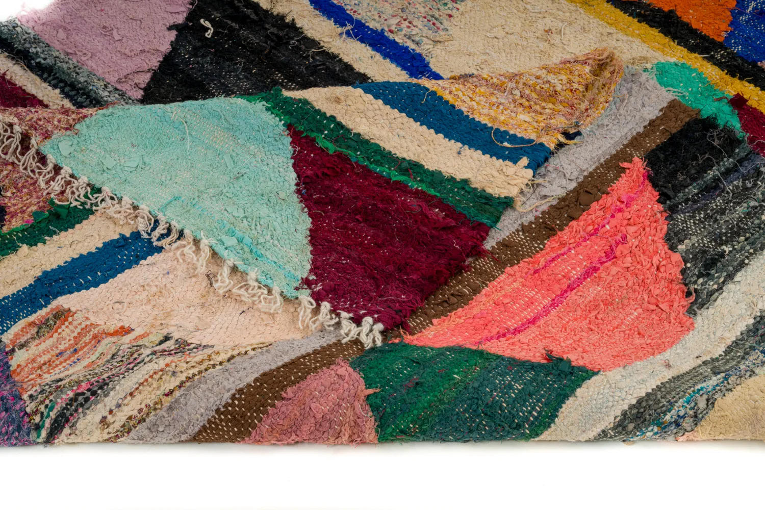 Marokkaanse Berber tapijt Boucherouite 135 x 270 cm