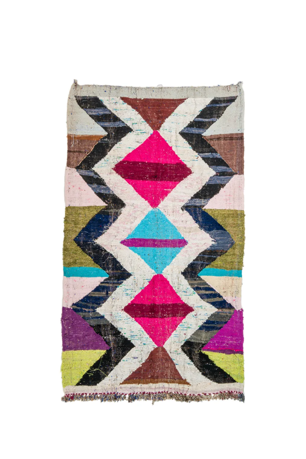 Marokkaanse Berber tapijt Boucherouite 135 x 230 cm