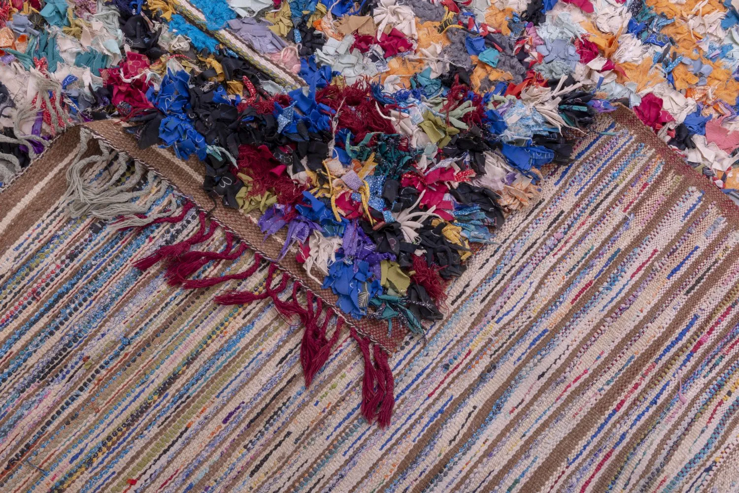 Marokkaanse Berber tapijt Boucherouite 370 x 145 cm