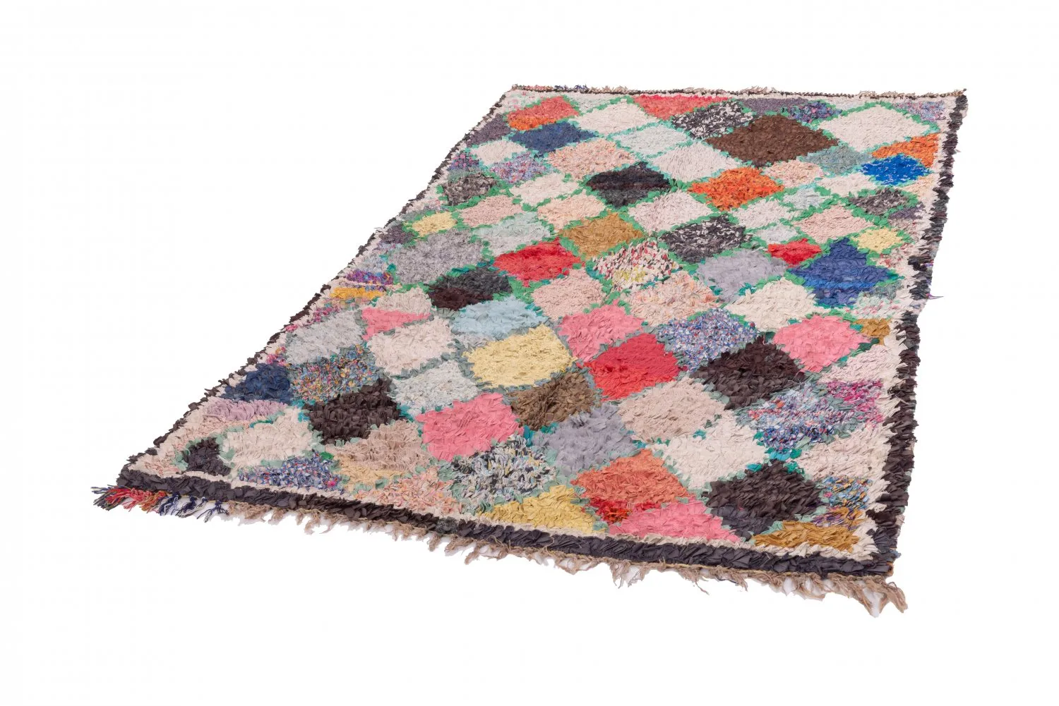 Marokkaanse Berber tapijt Boucherouite 230 x 145 cm