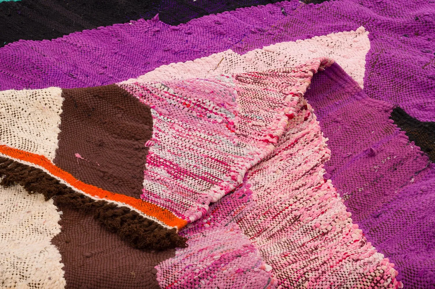 Marokkaanse Berber tapijt Boucherouite 140 x 250 cm