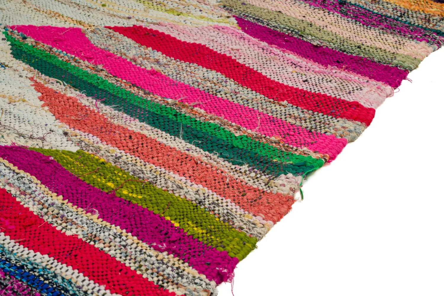 Marokkaanse Berber tapijt Boucherouite 140 x 255 cm