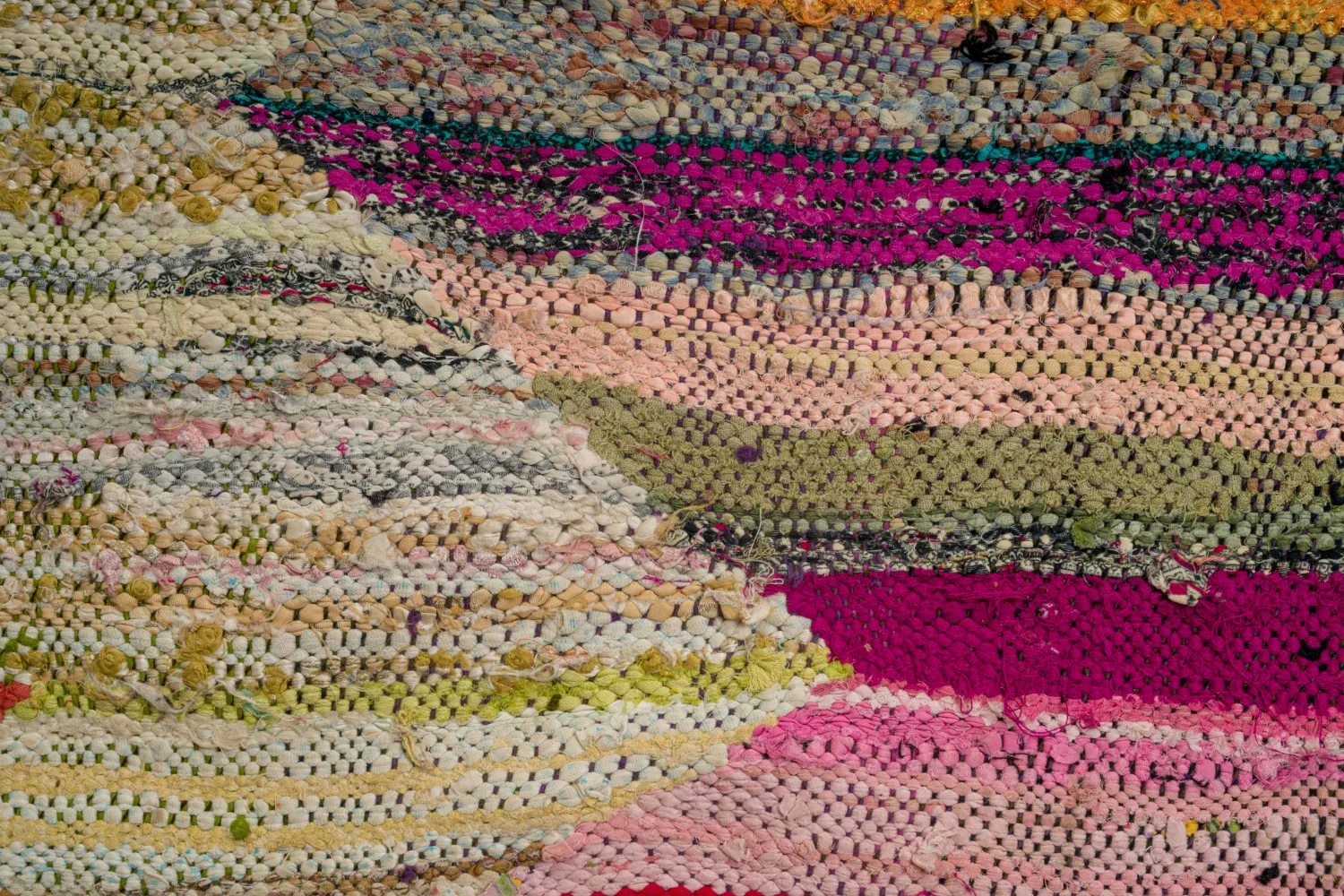 Marokkaanse Berber tapijt Boucherouite 140 x 255 cm