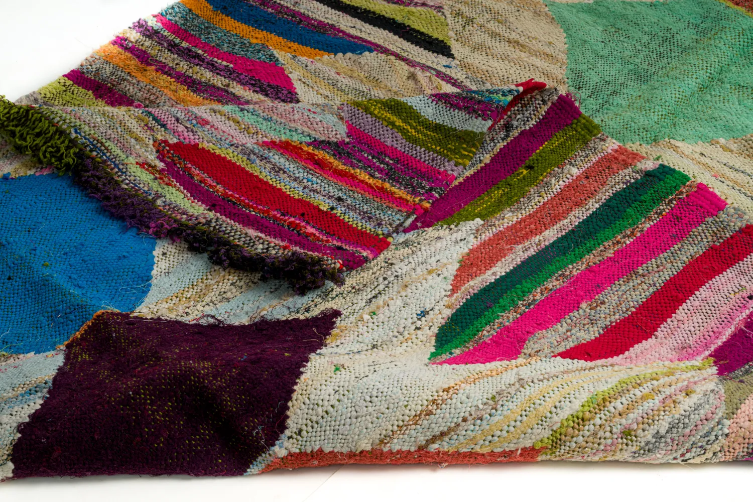 Marokkaanse Berber tapijt Boucherouite 140 x 255 cm