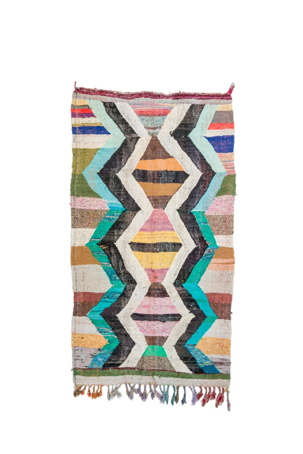 Marokkaanse Berber tapijt Boucherouite 135 x 245 cm