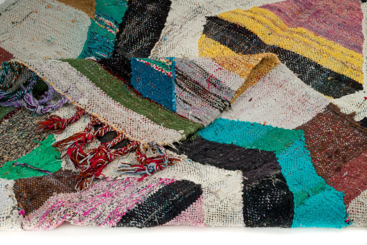 Marokkaanse Berber tapijt Boucherouite 135 x 245 cm