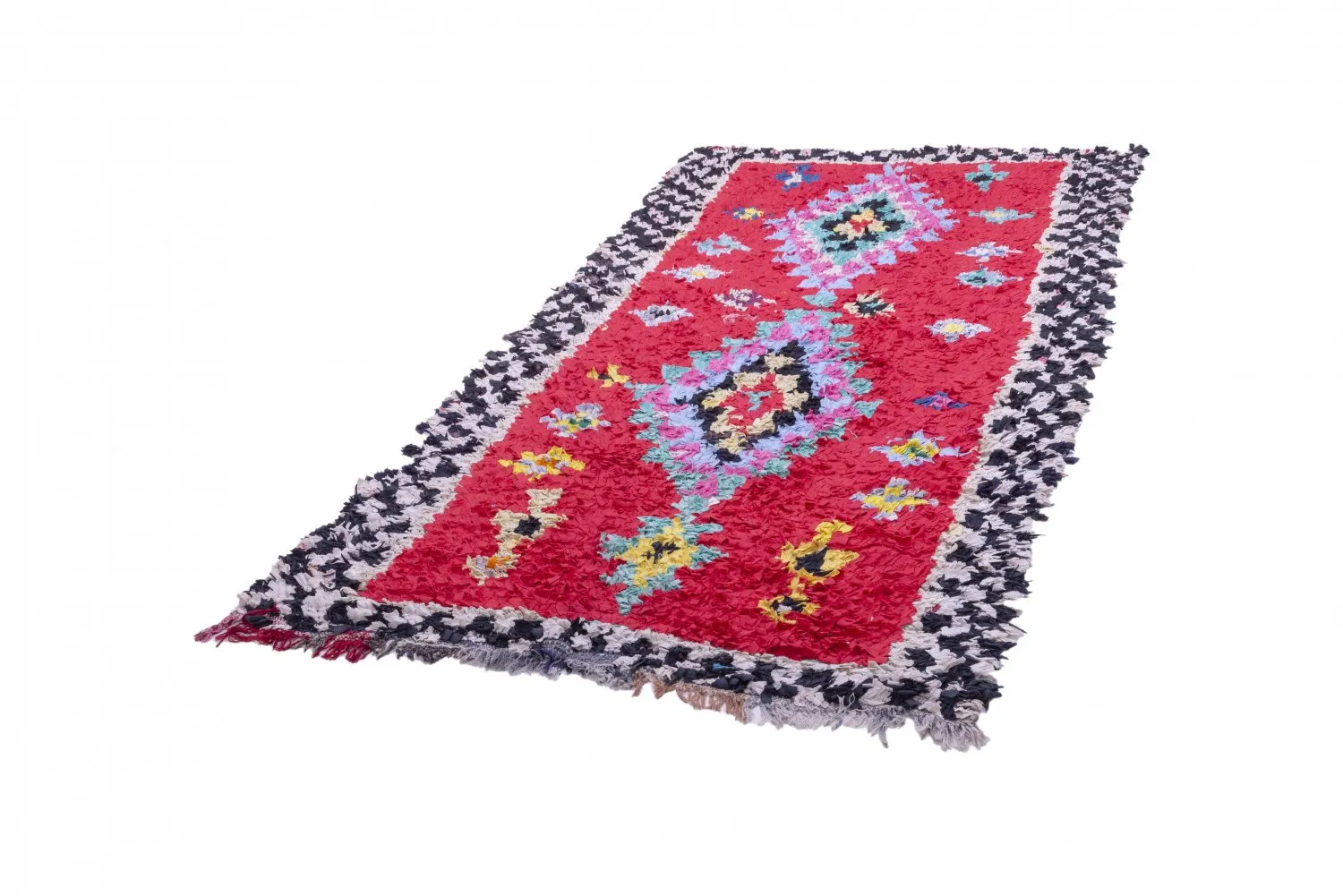 Marokkaanse Berber tapijt Boucherouite 245 x 135 cm