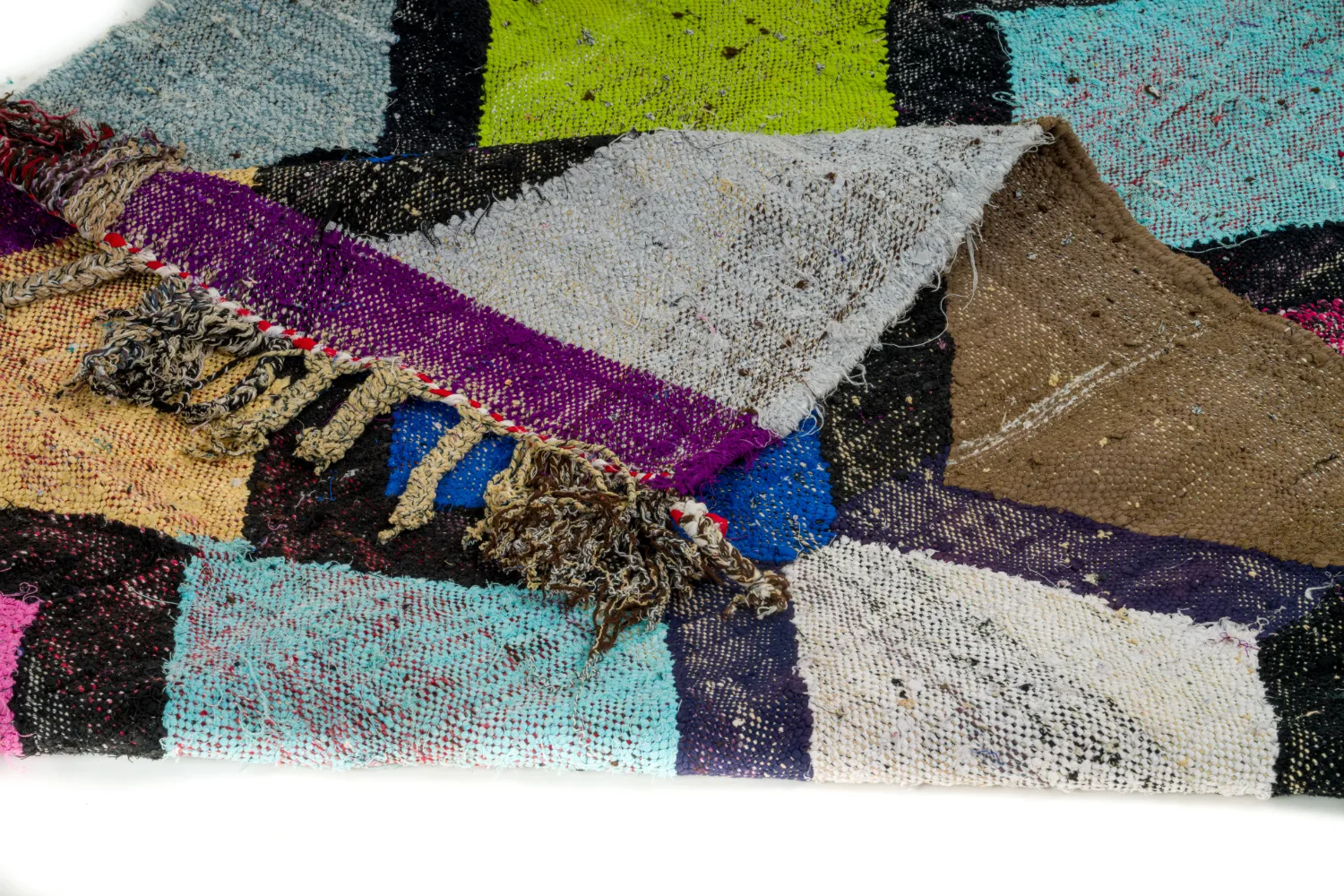 Marokkaanse Berber tapijt Boucherouite 135 x 230 cm