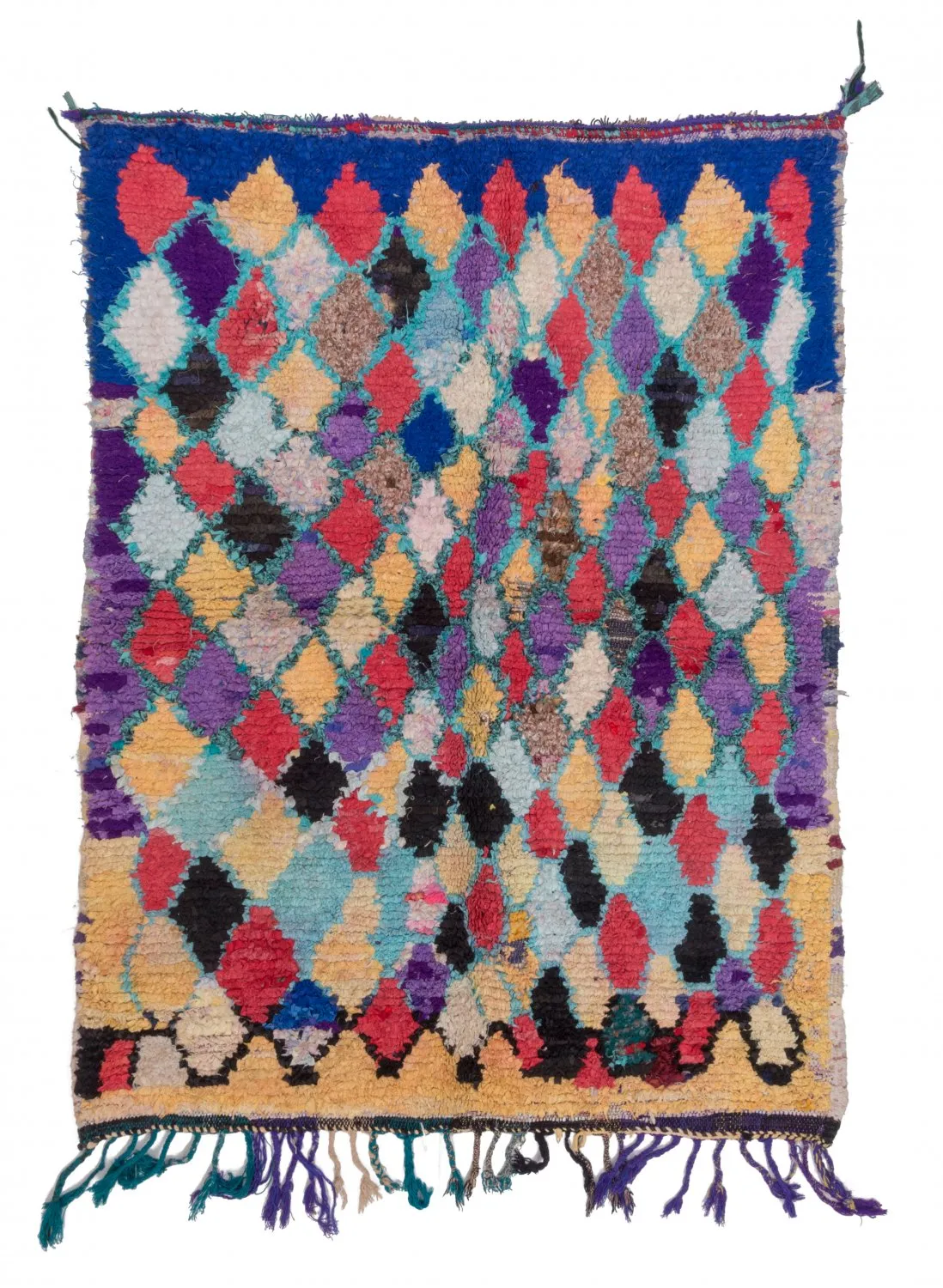 Marokkaanse Berber tapijt Boucherouite 185 x 135 cm