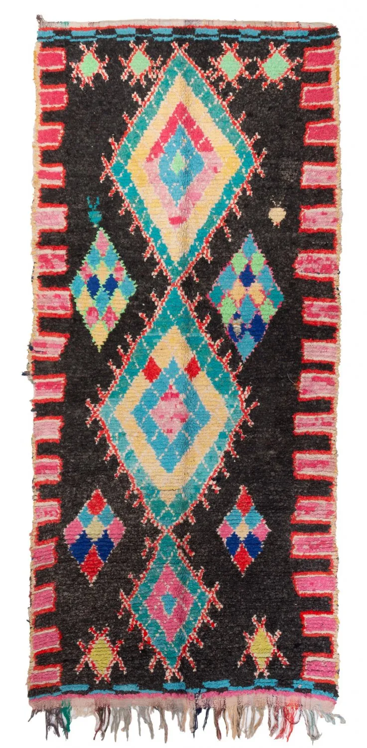 Marokkaanse Berber tapijt Boucherouite 330 x 150 cm