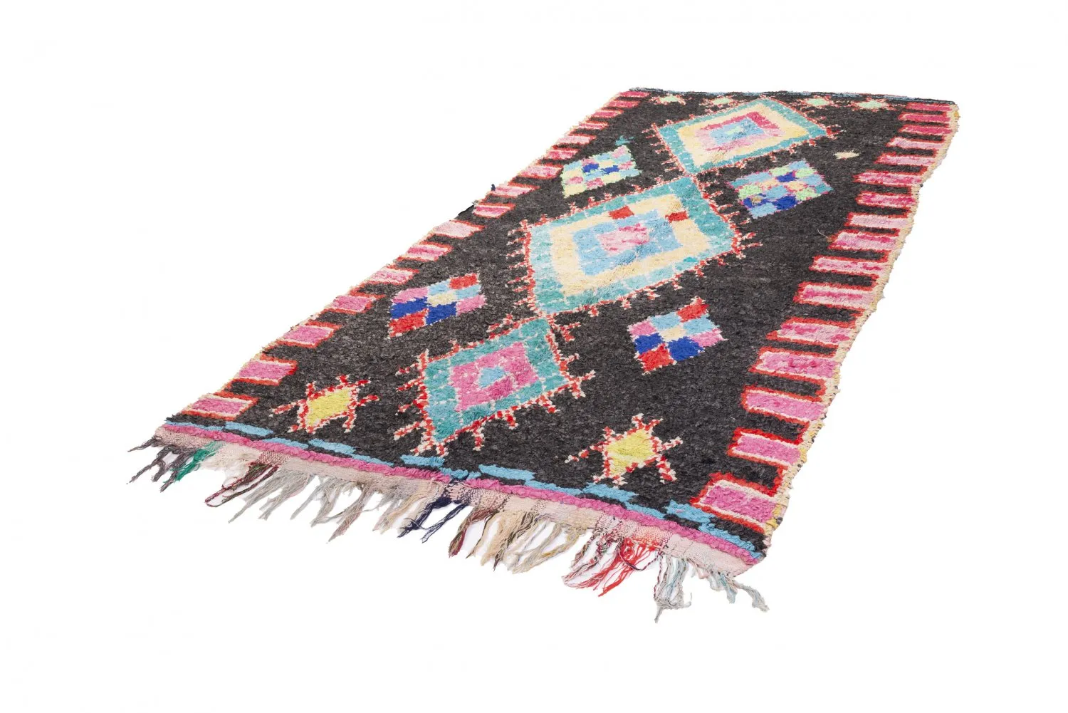 Marokkaanse Berber tapijt Boucherouite 330 x 150 cm