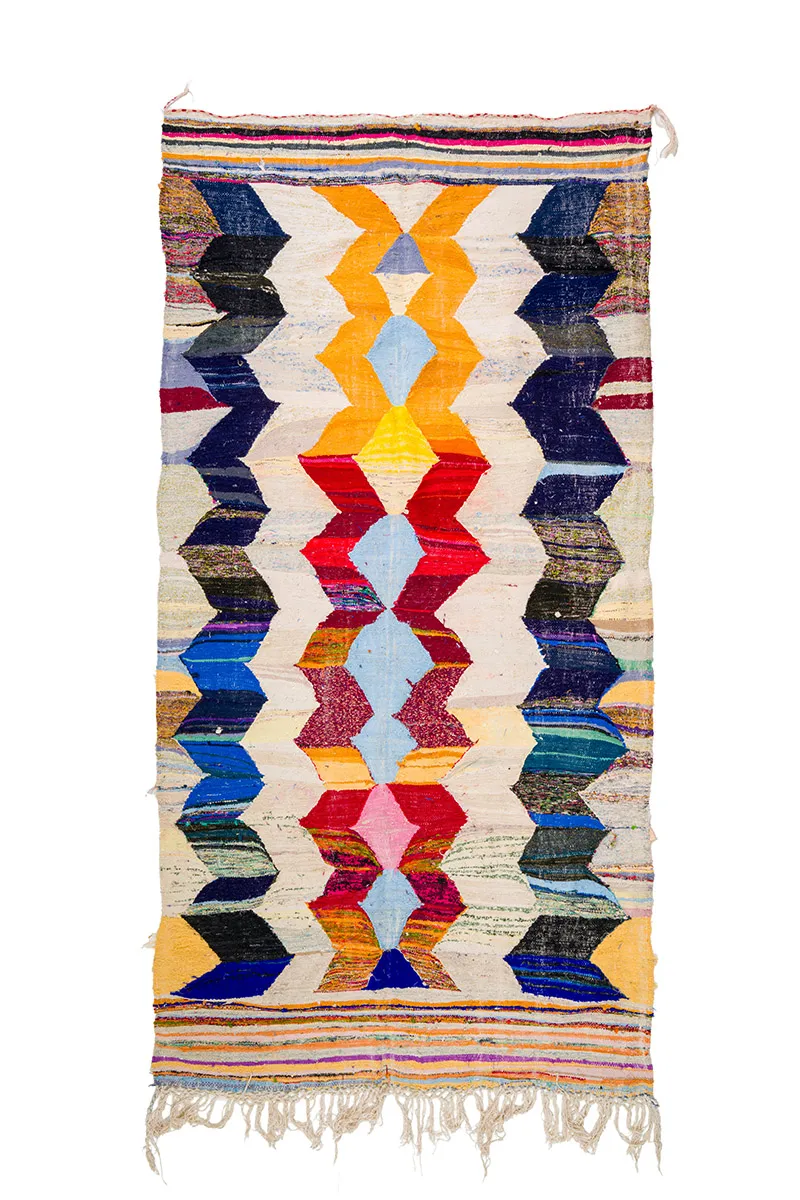 Marokkaanse Berber tapijt Boucherouite 155 x 325 cm