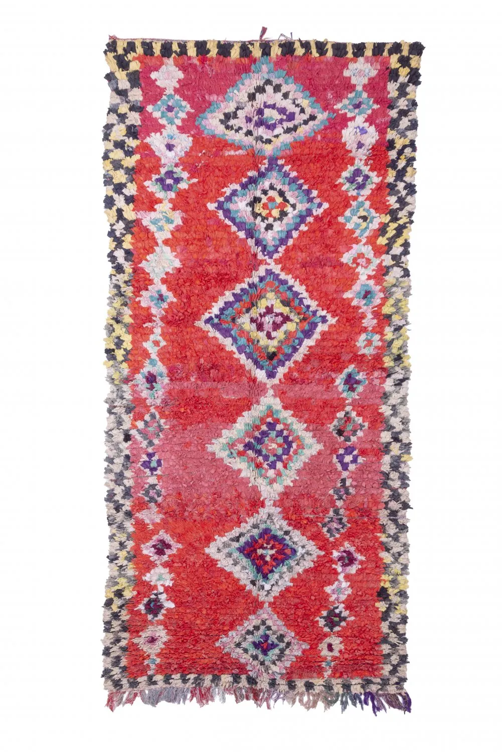 Marokkaanse Berber tapijt Boucherouite 220 x 125 cm