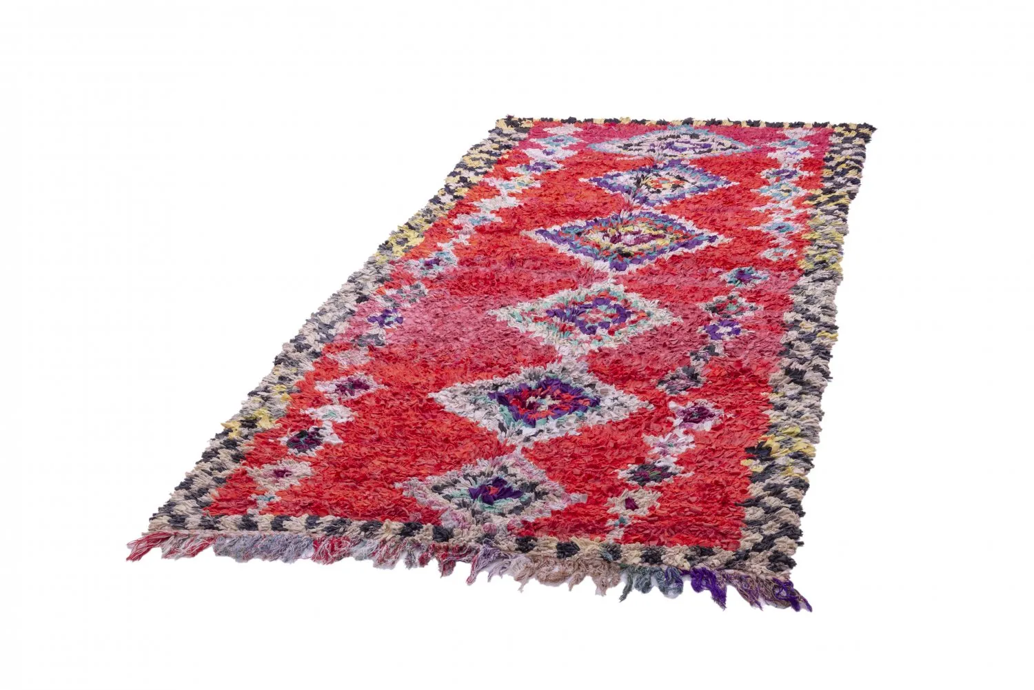 Marokkaanse Berber tapijt Boucherouite 220 x 125 cm