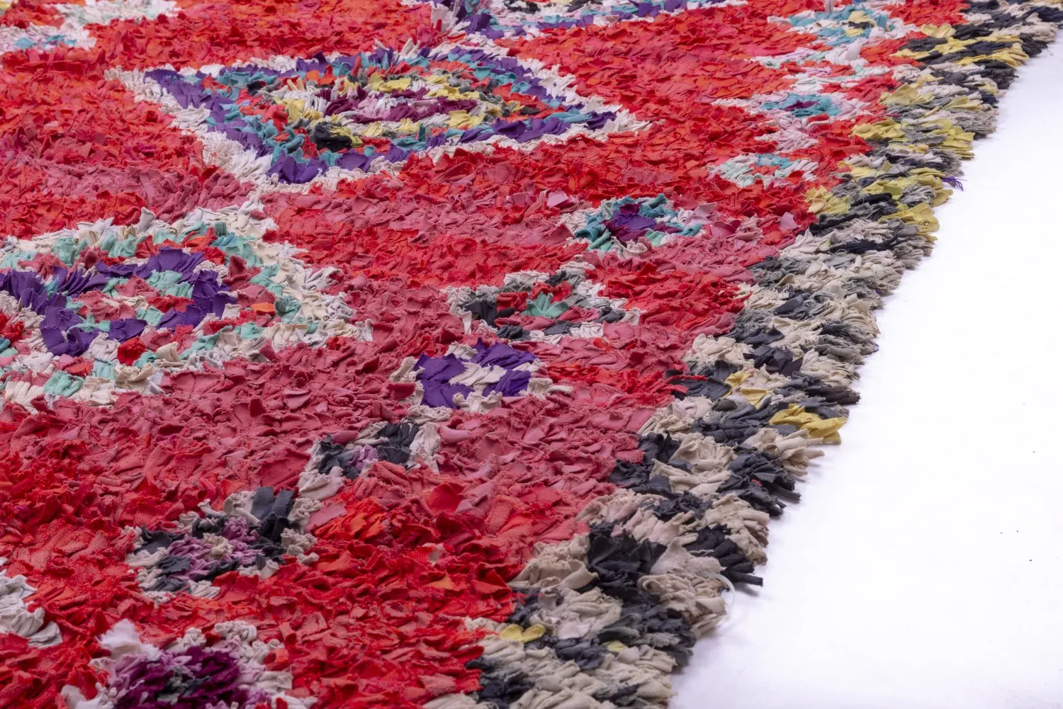 Marokkaanse Berber tapijt Boucherouite 220 x 125 cm