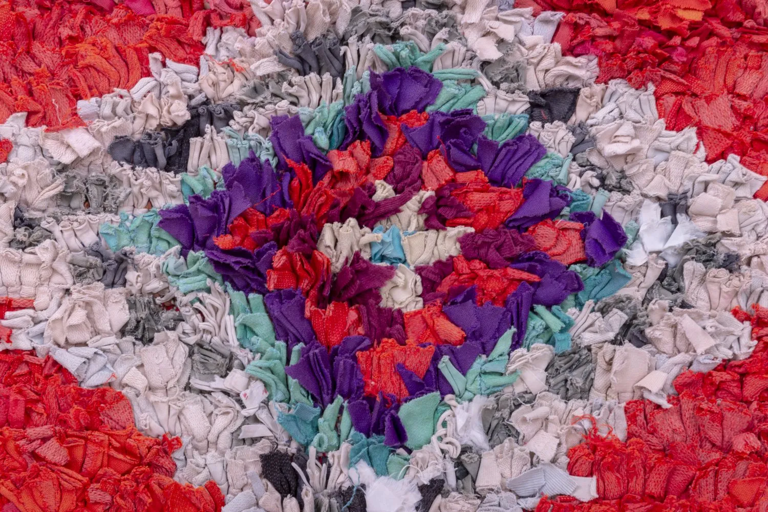 Marokkaanse Berber tapijt Boucherouite 220 x 125 cm