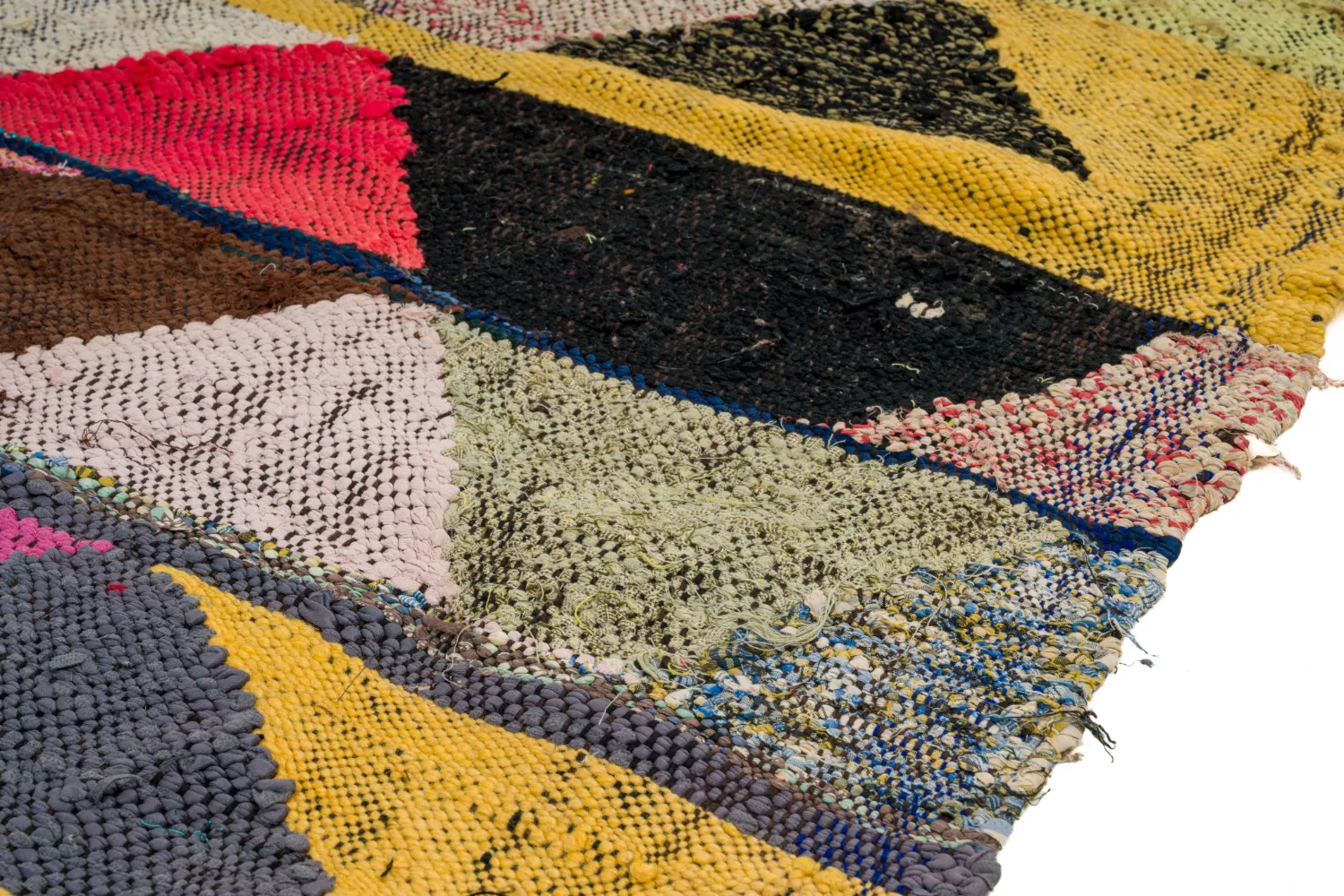 Marokkaanse Berber tapijt Boucherouite 140 x 230 cm