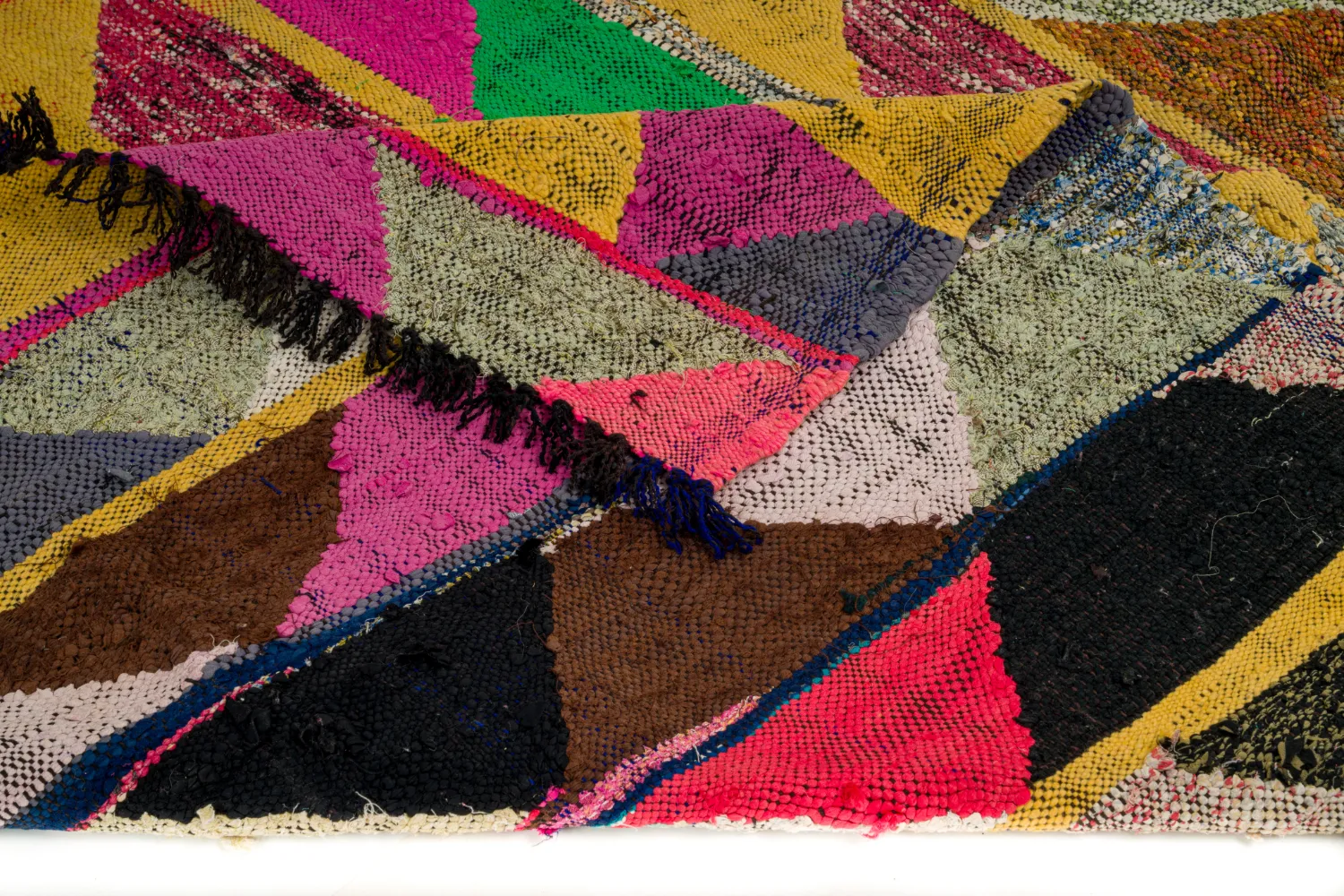 Marokkaanse Berber tapijt Boucherouite 140 x 230 cm