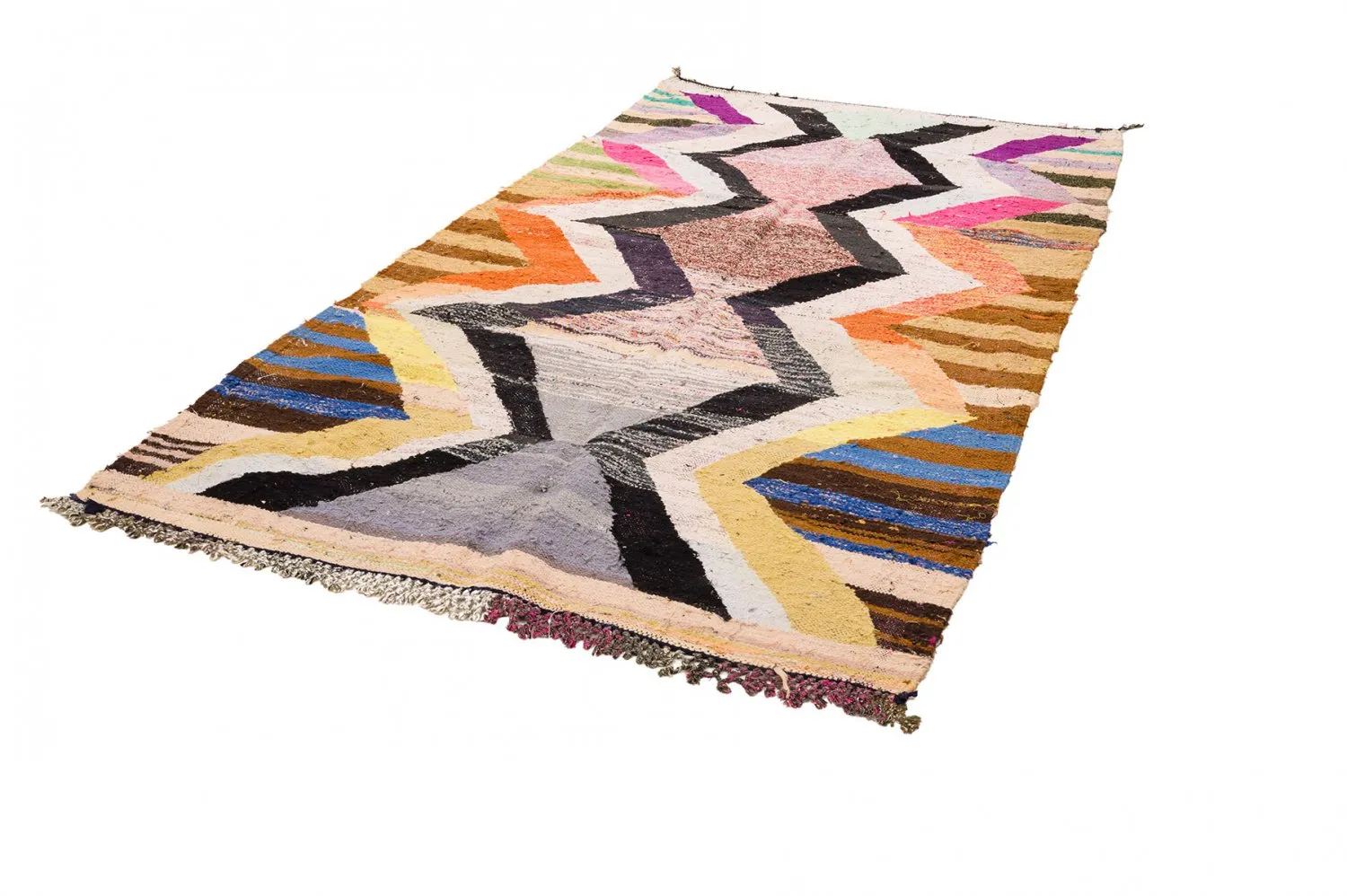 Marokkaanse Berber tapijt Boucherouite 155 x 275 cm