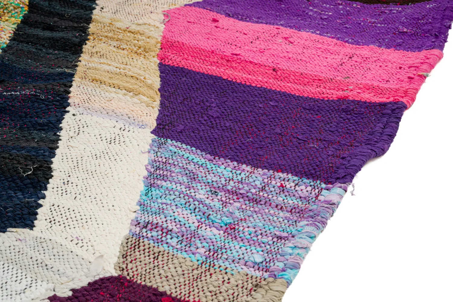 Marokkaanse Berber tapijt Boucherouite 135 x 255 cm